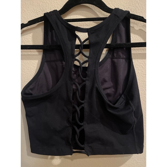 Senita‎ Athletics Black Cropped Tank Top Size Small - Picture 2 of 4